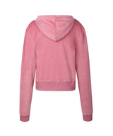 VELOUR LETTERING HOOD ZIP-UP_PK