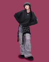 papa cargo denim pants