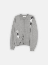 Peace Argyle Collar Cardigan