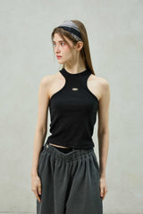 POPPY SLEEVELESS TOP / BLACK