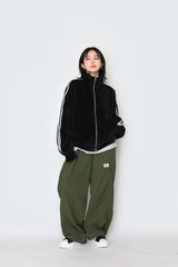 velvet track zip-up jacket