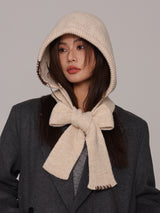 Hand-Stitched Decor Knit Balaclava Beanie
