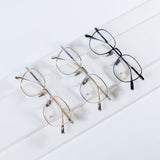 Knouun Round titanium glasses CODE. 102. B Navy