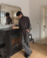 Benza Deep Pintuck Wide Slacks