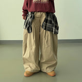 Layered Shirt Wide Cotton Pants