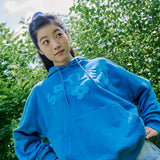 フラワーロゴフーディー (BLUE)