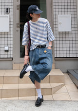 RUU Sand Washing Denim Bermuda Pants