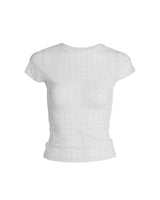 kish spark mesh babytee ( white )