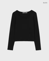 [B-BASIC] スタンダードUネック長袖シャツ (2 SIZE)