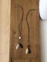 Organic mix long necklace