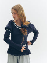 Dot Puff T-Shirt (Navy)