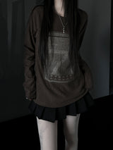リブセブングラフィックニットTシャツ (3color)