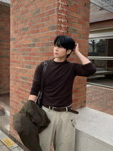 Tension ribbed muscle knitwear
