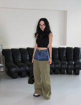 24SS Cropped Half Turtleneck Sleeveless T-Shirt