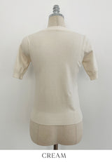 Today Round Basic Short Sleeve Knit