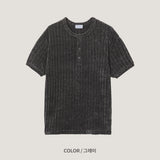 LMN ベニーVネックヘンリーネックショートスリーブ (4 colors)