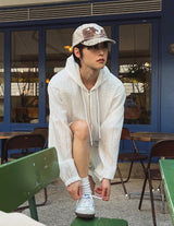 Uni Summer Light Crop Hooded Zip-Up