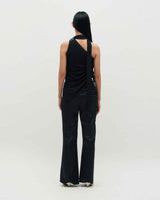 One Shoulder Lace Top _ BLACK