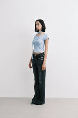 レースscTシャツ (sky blue)
