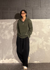 High-neck half zip-up knit 5COLOR