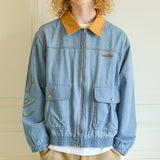 Color block work jacket