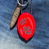 BORN IN CODE Coral Reef Coin Wallet Keyring (Red)