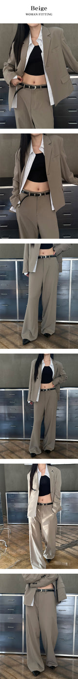 [Unisex] クリアセミワイドスラックス(2color)