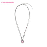 [ROF X CANNIZ] PINKISH HEART NECKLACE