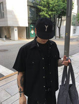 No.1791 ウエスタン スナップ ハーフシャツ (4color)