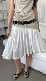 Button@leather belt