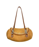 Naomi Medium Evening Shoulder Bag - Studded Suede