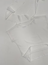 プリーツタイネックショートスリーブTシャツ