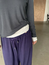 シャーリング ルーズパンツ