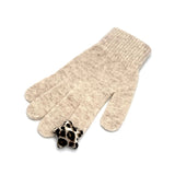 Star Wool Gloves [Oatmeal Leopard]