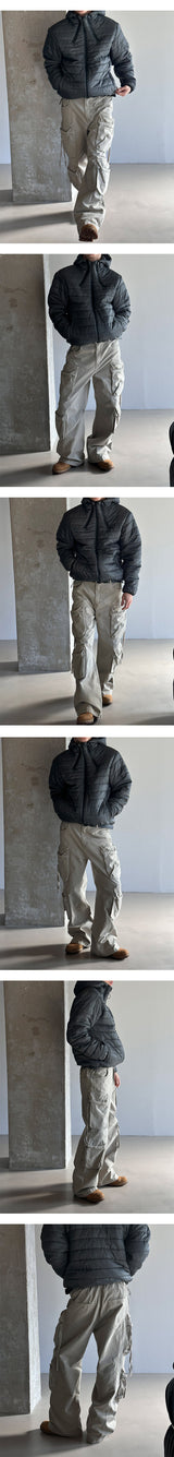 [Unisex] Triple zipper hood padding(4color)