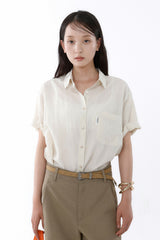 SUMMER ROLL-UP SHIRT_SAND BEIGE