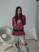 Vintage Star Pigment Short-Sleeved T-shirt