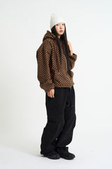 Dot fleece hood zip-up