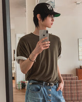 Lenny Basic Semi-Crop Short Sleeve T-shirt