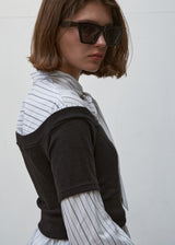 OFFSHOULDER LAYERED TOP_ BLACK