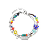 Razor Blade Beads Colorful Bracelet