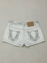Oriental pattern skirt pants