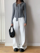 Shoulder Strap Soft Long Sleeve Tee