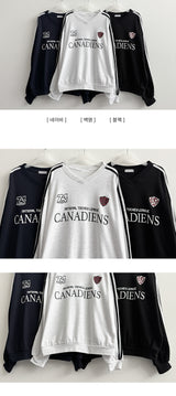 Cana V-neck track sweatshirt