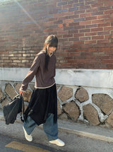 26SS★ [BAONHAUS] Crea Flower Layered Hoodie