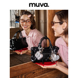 muva. 本革 オイルワックスレザー バイカー風 ショルダーバッグ