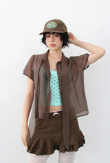 TIE SHEER SHIRT