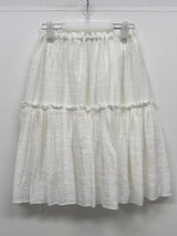 Shiny Flare Midi Skirt