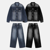 ASCLO Aiden Thunder Teen Denim Set Up (2color)