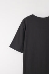 ボクシーラウンドTシャツ (ブラック)